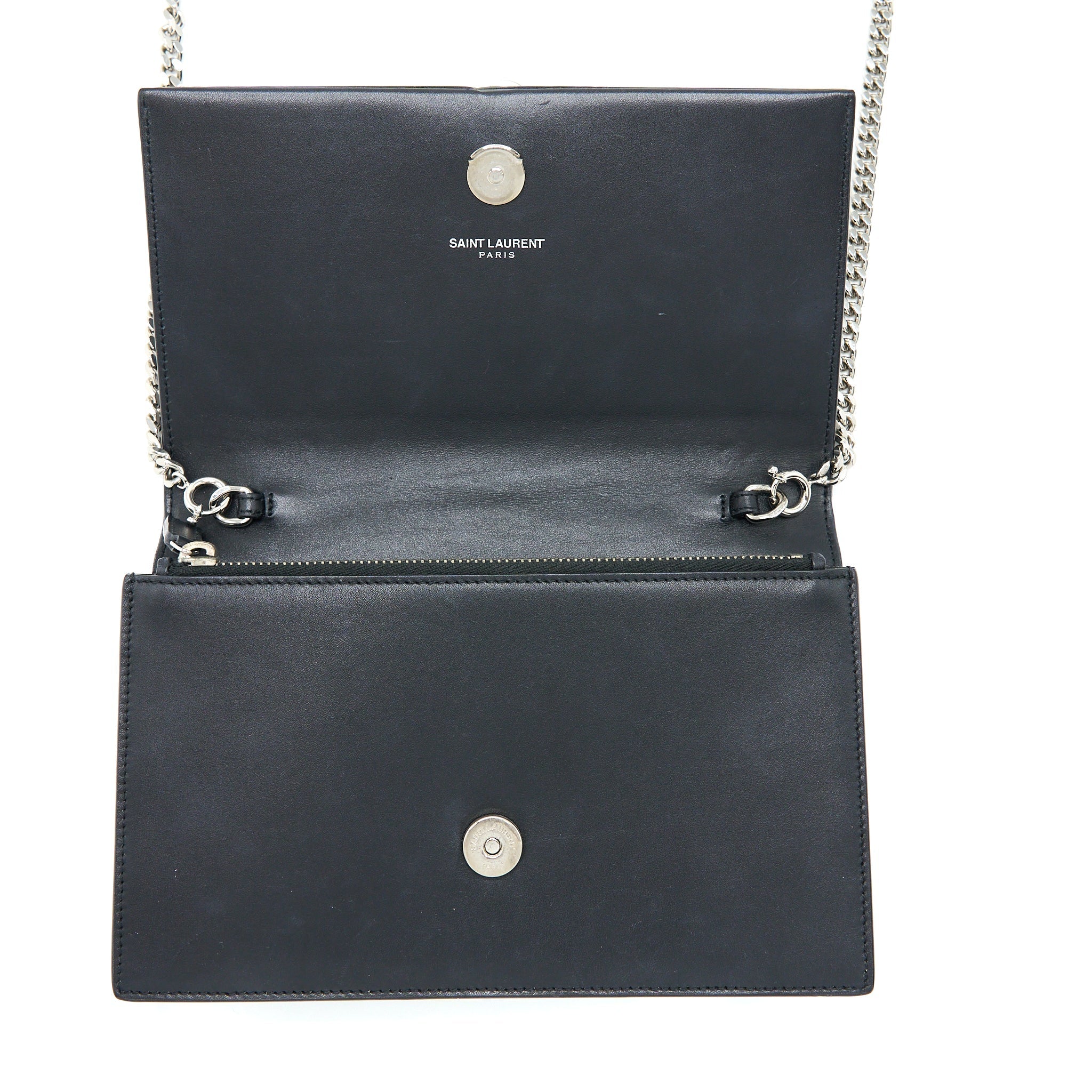 SAINT LAURENT/ YSL KATE SMALL CHAIN WALLET WITH TASSEL BLACK/MULTICOLOUR LIMITED EDITION GHW