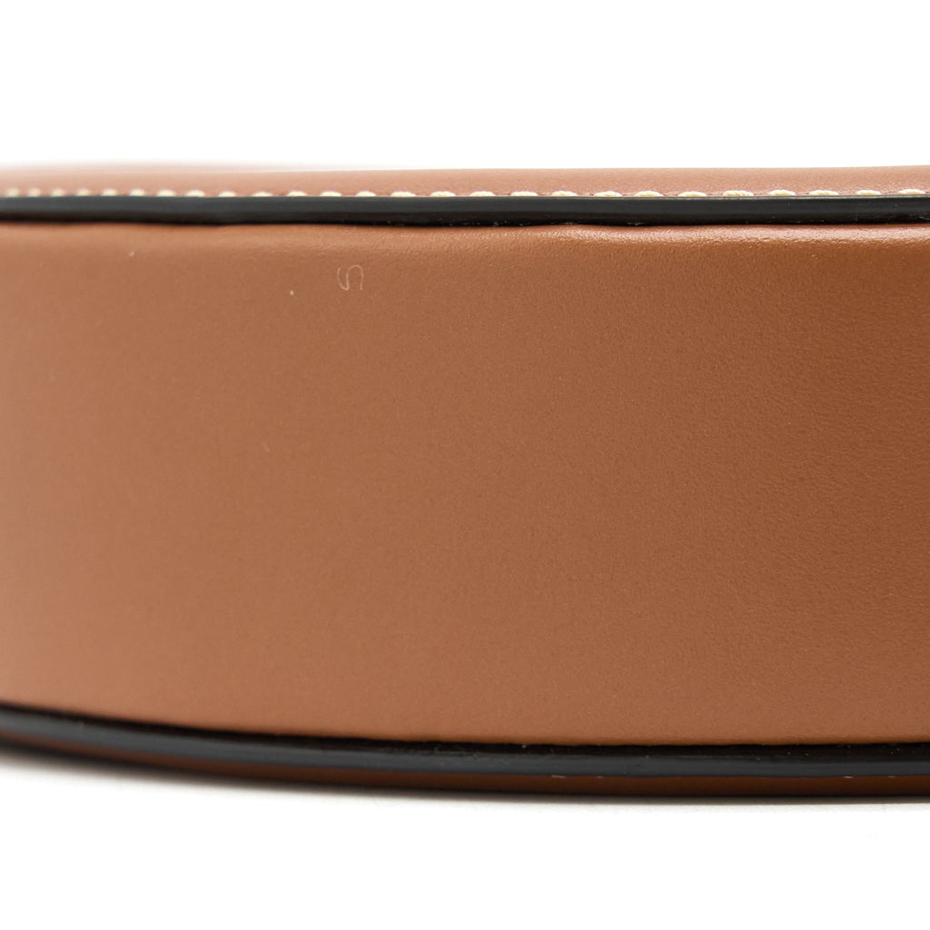CELINE CROSSBODY OVAL PURSE CUIRASS TRIOMPHE SMOOTH CALFSKIN TAN GHW