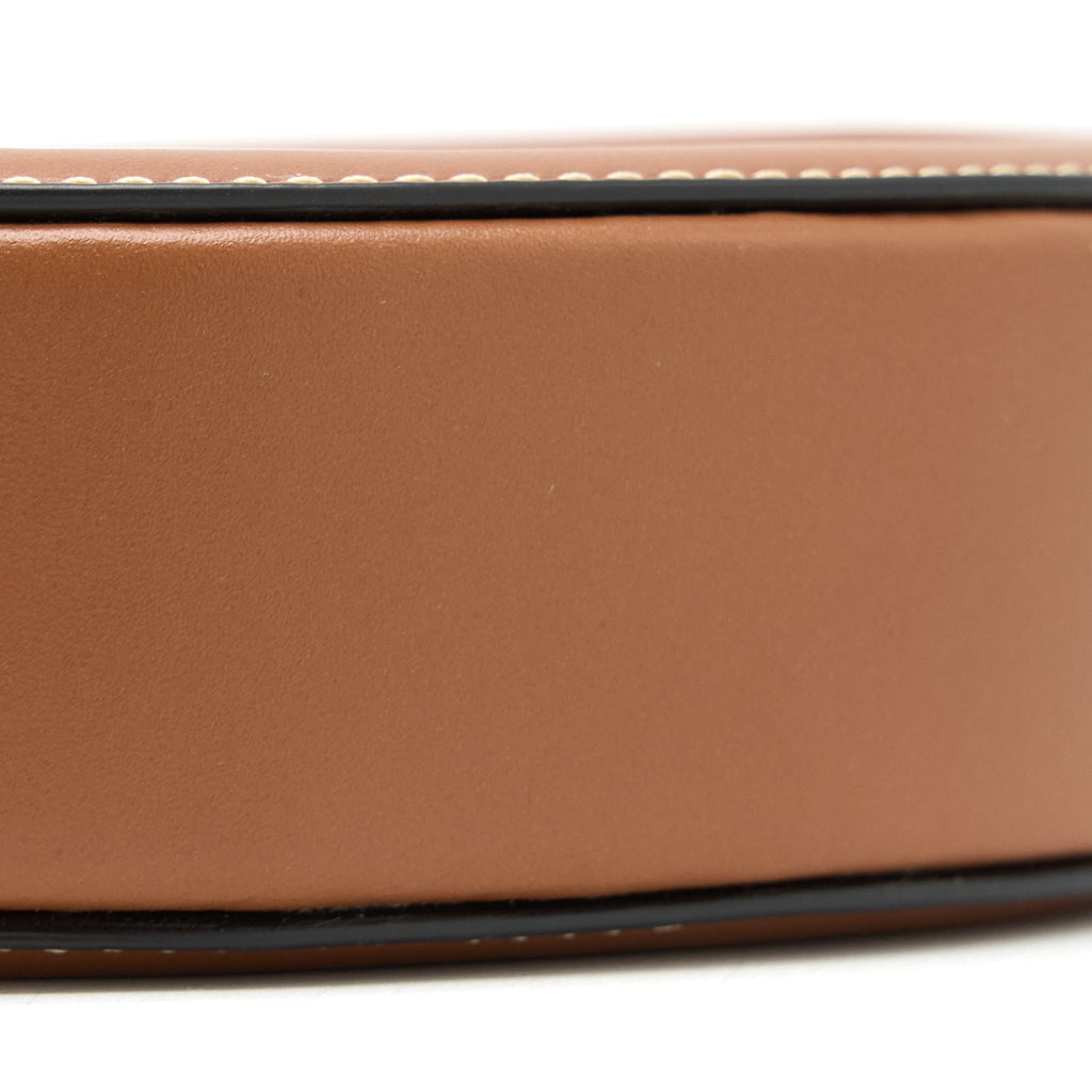 CELINE CROSSBODY OVAL PURSE CUIRASS TRIOMPHE SMOOTH CALFSKIN TAN GHW