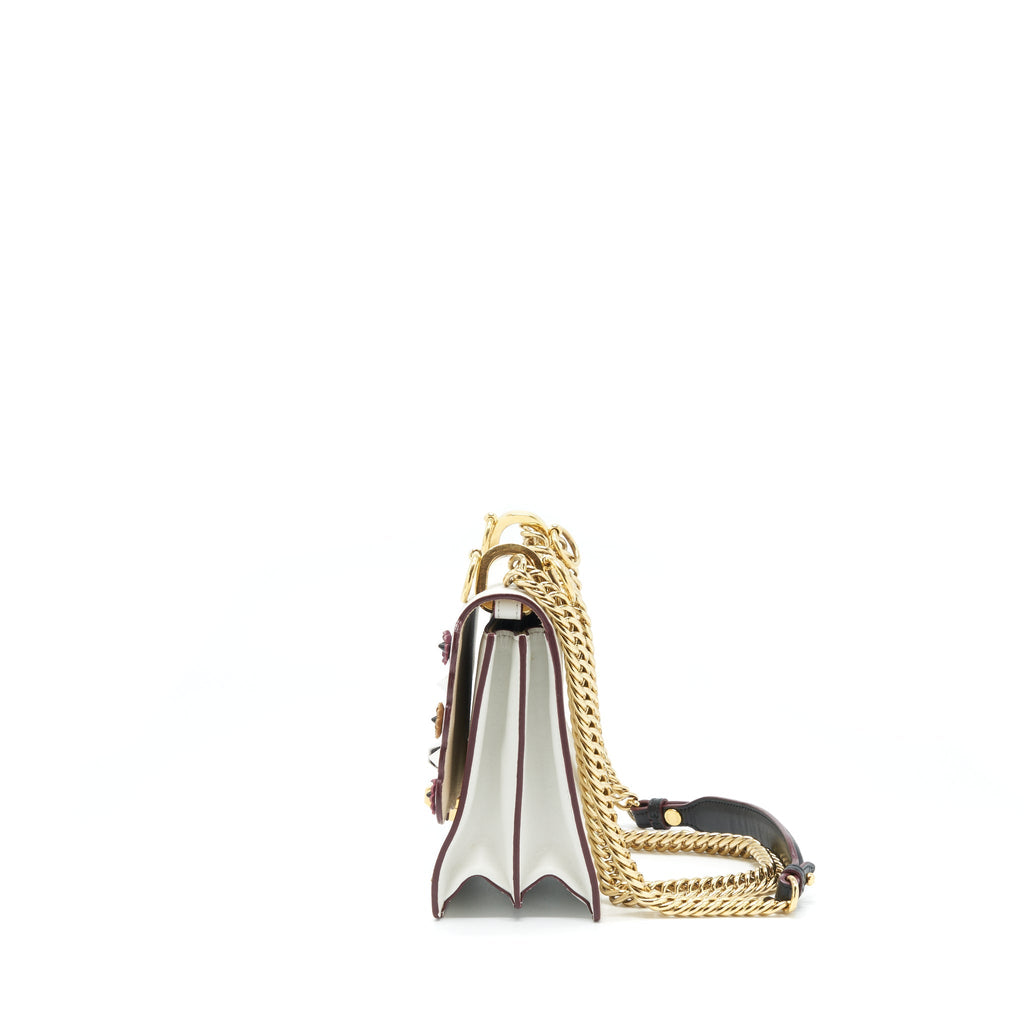 FENDI KAN I BAG WHITE/MULTICOLOUR GOLD AND SILVER HARDWARE
