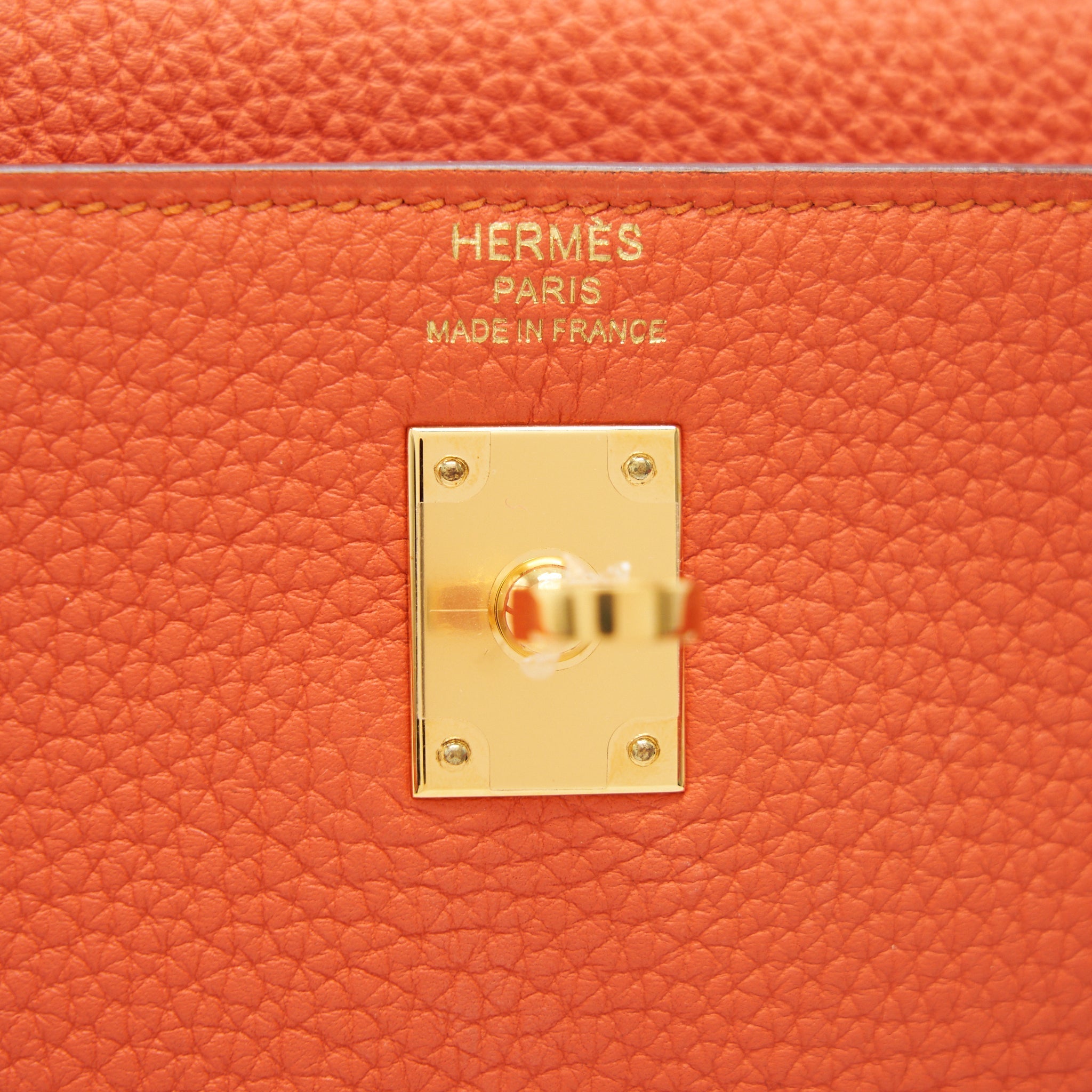 HERMES KELLY25 9J FEU GHW TOGO LEATHER