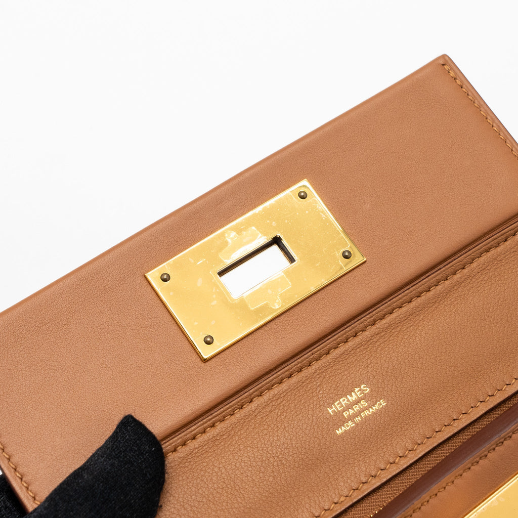 HERMES MINI 2424 EVERCOLOR/ SWIFT GOLD GHW