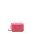 CHANEL LONG VANITY CASE CAVIAR HOT PINK LGHW