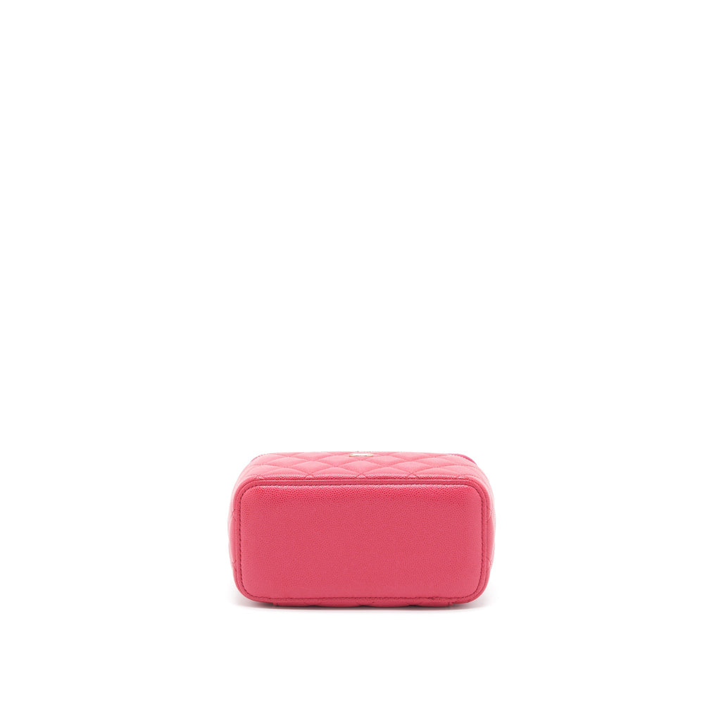 CHANEL LONG VANITY CASE CAVIAR HOT PINK LGHW