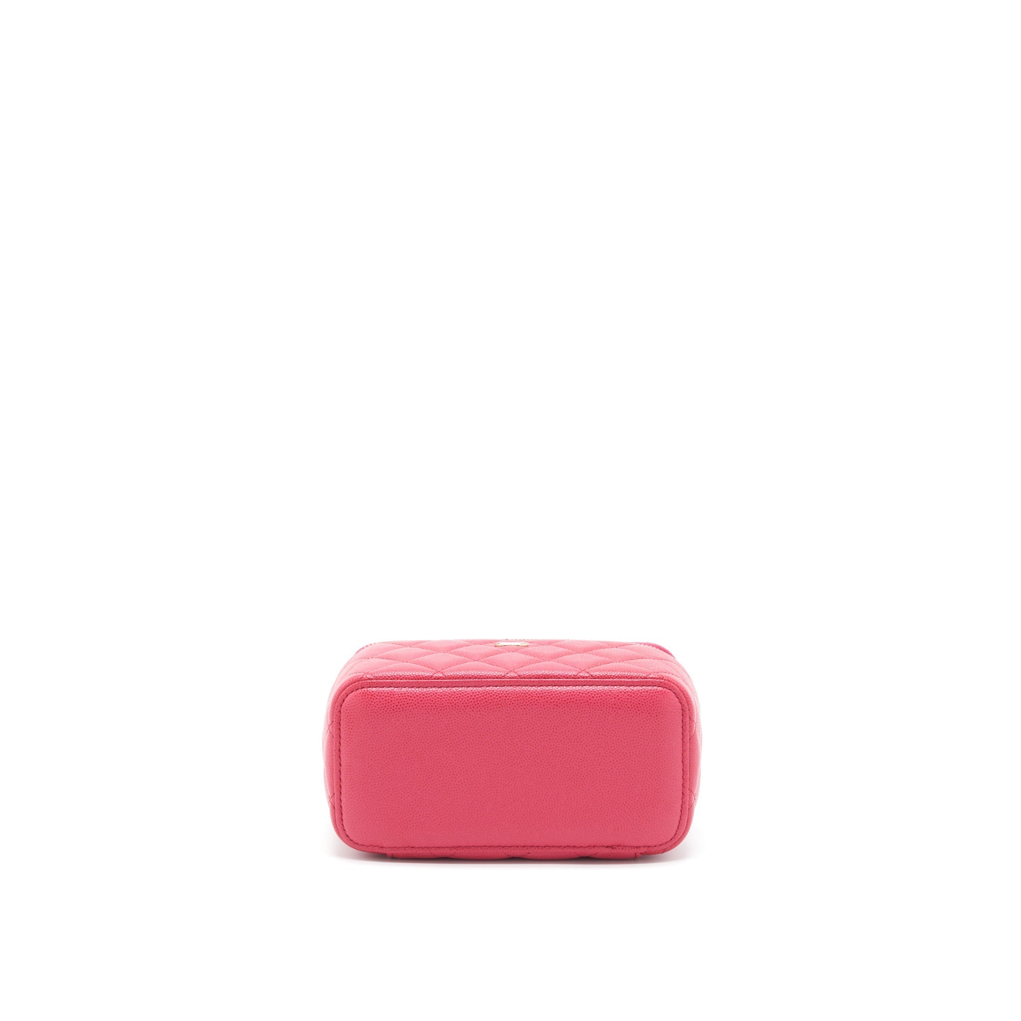 CHANEL LONG VANITY CASE CAVIAR HOT PINK LGHW