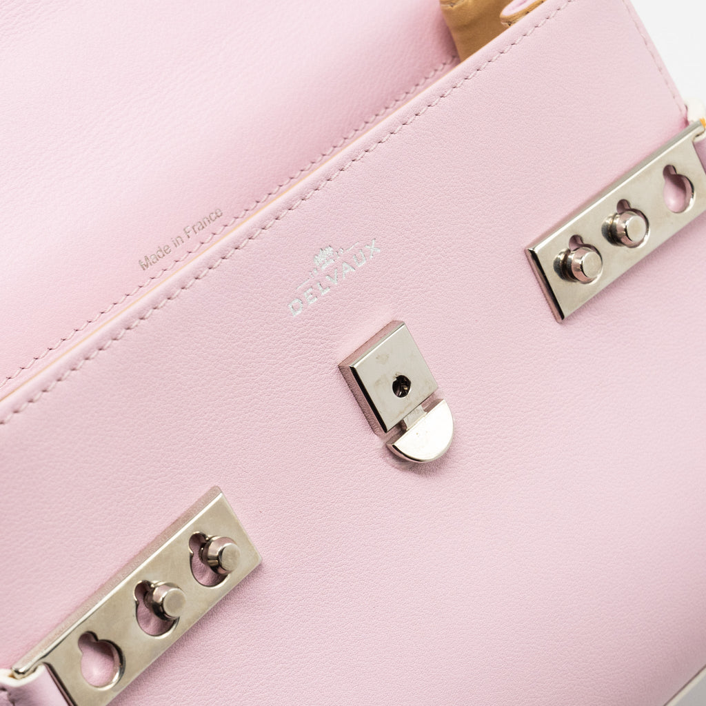 DELVAUX SMALL TEMPETE TOTE BAG CALFSKIN LIGHT PINK SHW