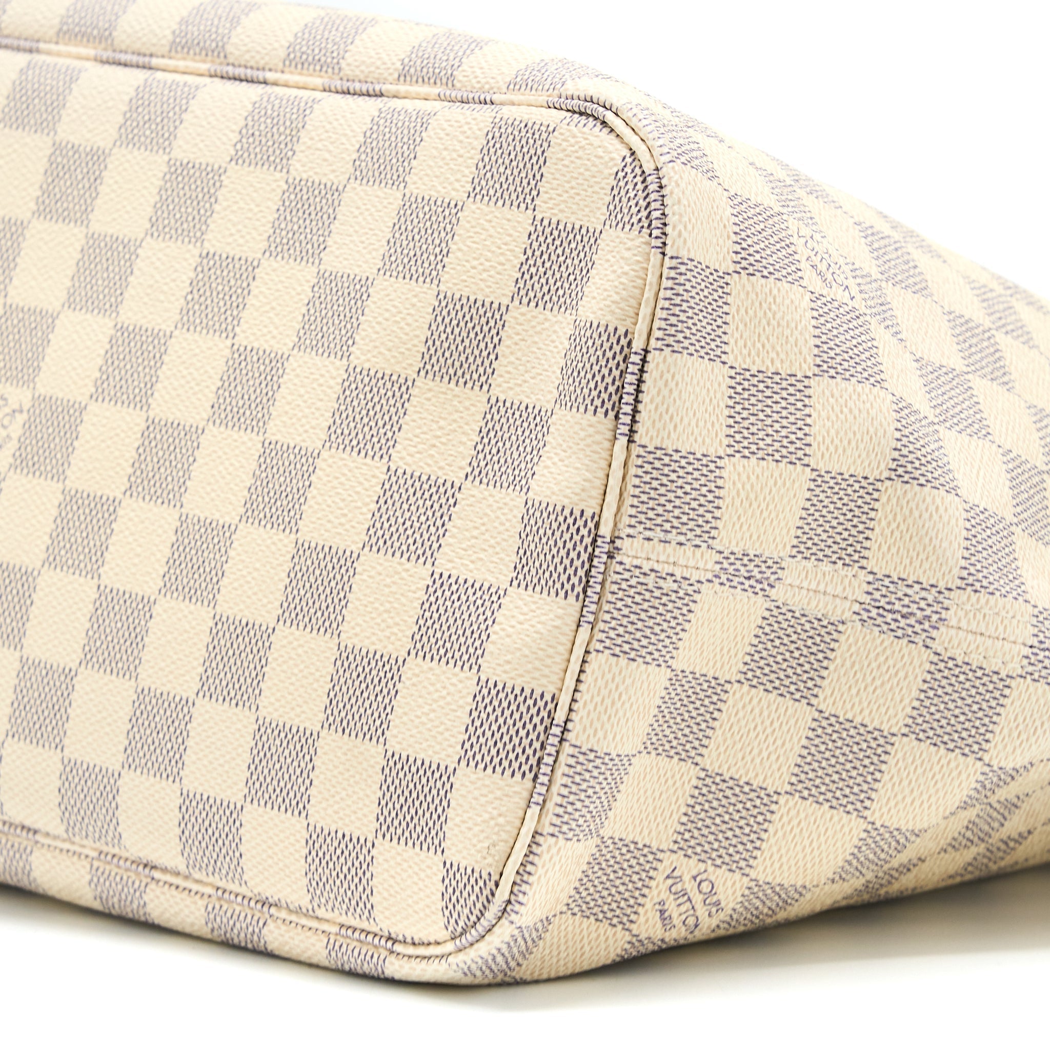LOUIS VUITTON NEVERFULL MM DAMIER AZUR CANVAS GHW