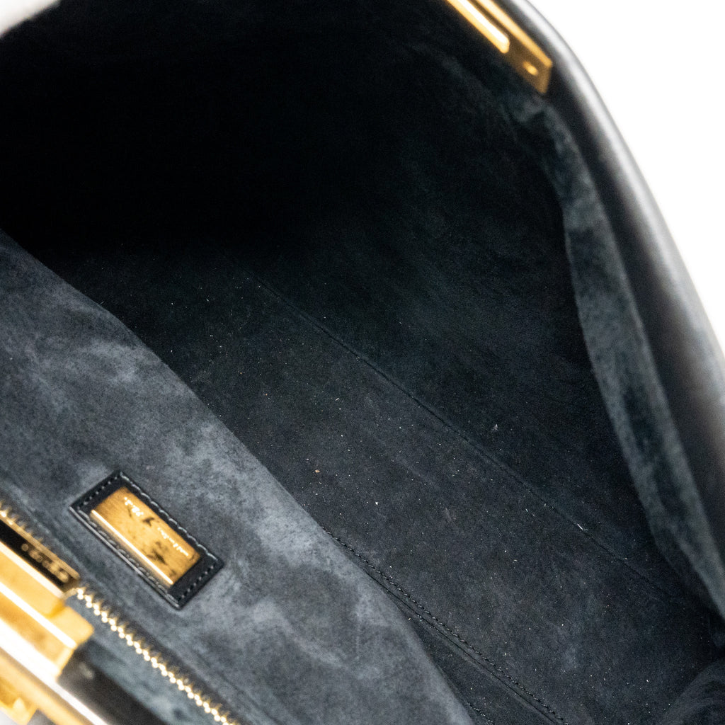FENDI LARGE PEEKABOO BAG CALFSKIN BLACK GHW