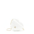 CHANEL 22S HEART BAG LAMBSKIN WHITE LGHW (MICROCHIP)