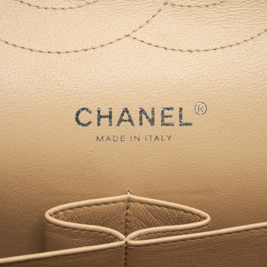 CHANEL CLASSIC JUMBO DOUBLE FLAP BAG CAVIAR BEIGE SHW