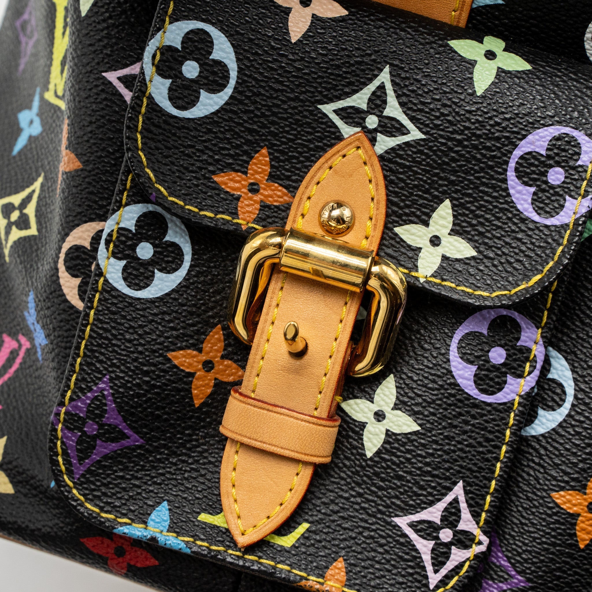 LOUIS VUITTON PETIT NOE MONOGRAM CANVAS BLACK/MULTICOLOUR GHW