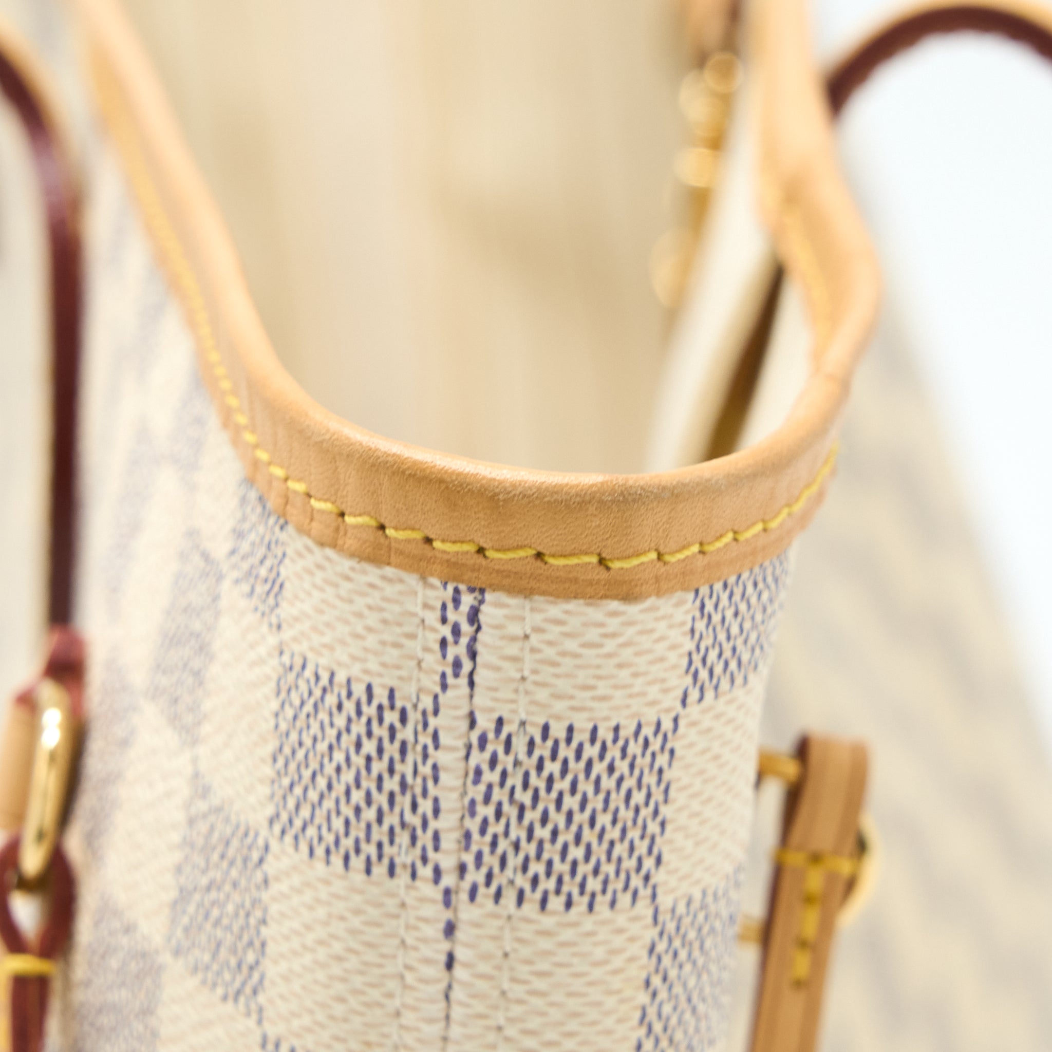 LOUIS VUITTON NEVERFULL MM DAMIER AZUR CANVAS GHW