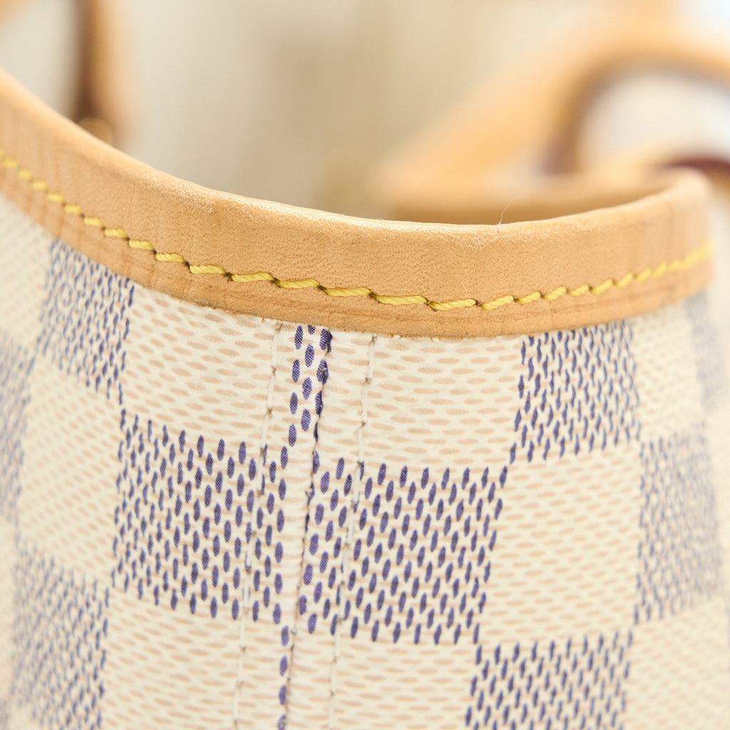 LOUIS VUITTON NEVERFULL MM DAMIER AZUR CANVAS GHW