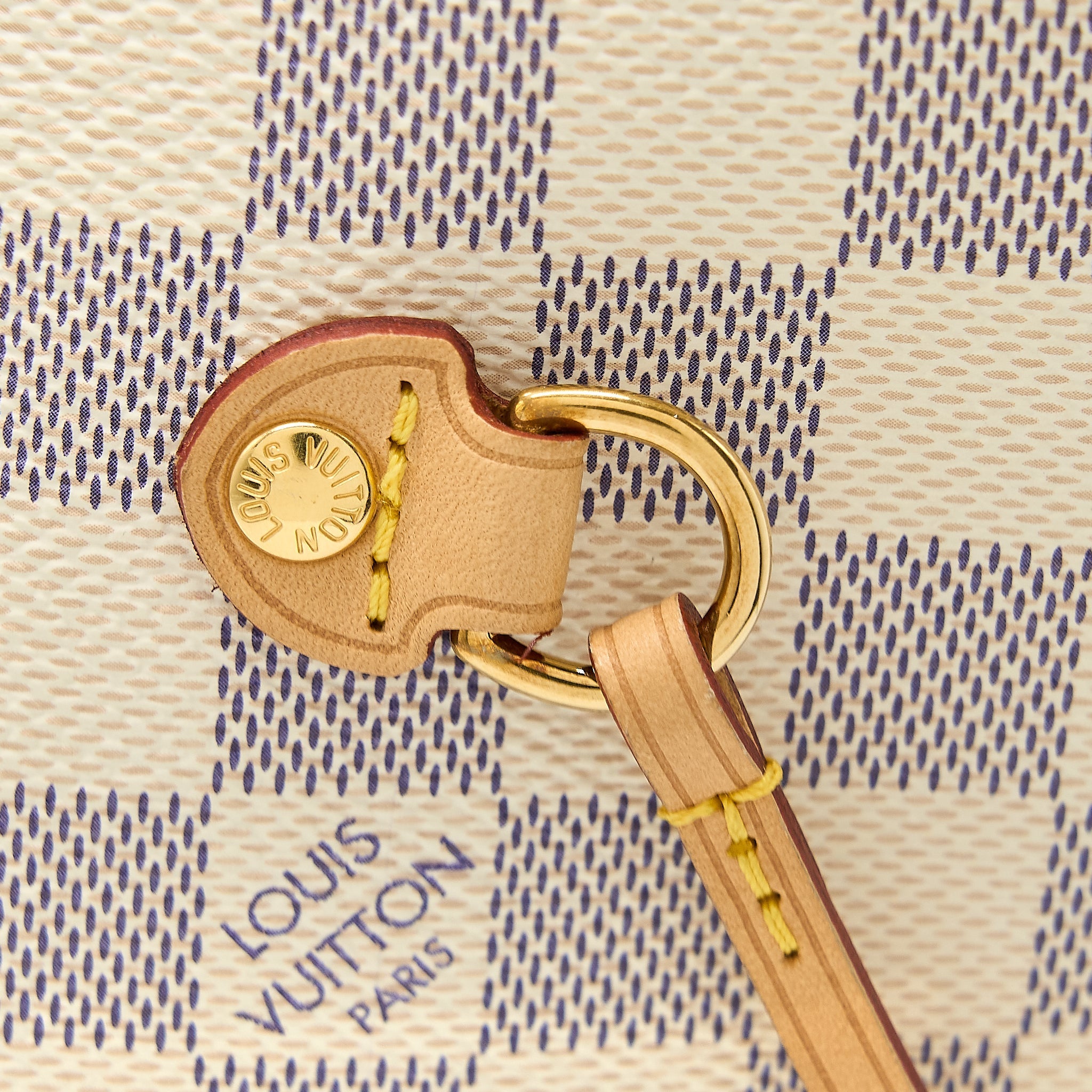 LOUIS VUITTON NEVERFULL MM DAMIER AZUR CANVAS GHW