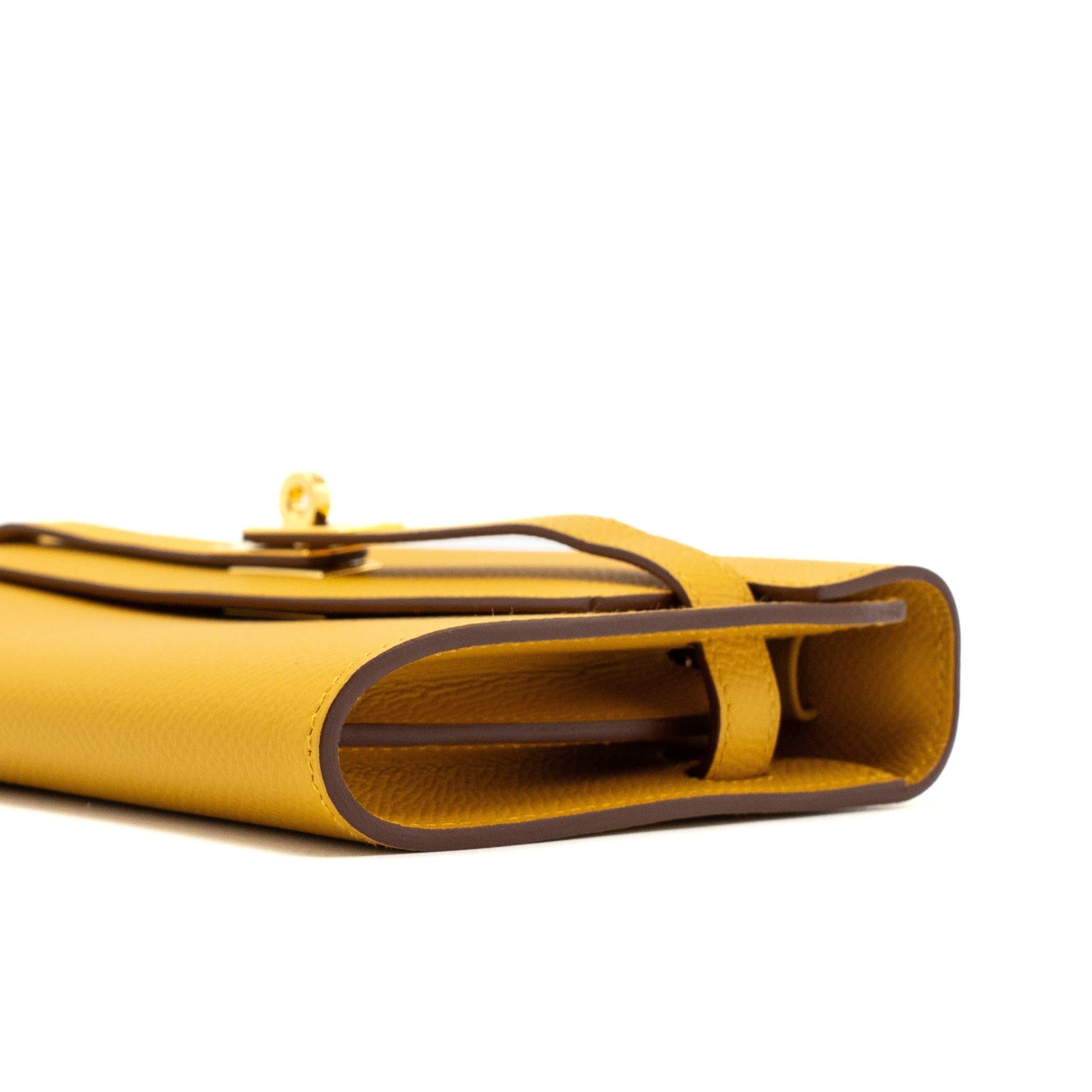 HERMES KELLY TO GO EPSOM JAUNE AMBER GHW