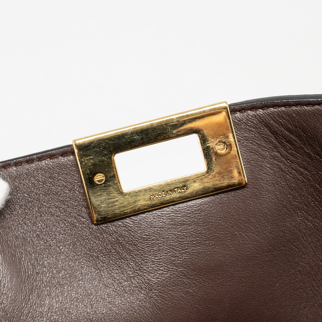 FENDI PEEKABOO X-LITE MEDIUM CALFSKIN BLACK GHW