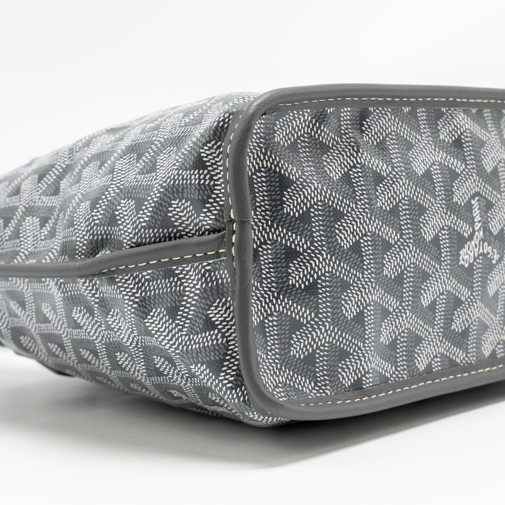 GOYARD MINI ANJOU TOTE BAG GOYARDINE CANVAS GREY SHW