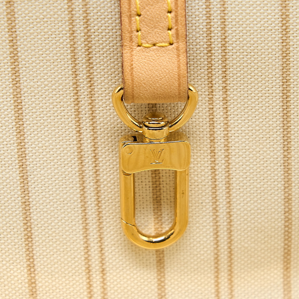 LOUIS VUITTON NEVERFULL MM DAMIER AZUR CANVAS GHW