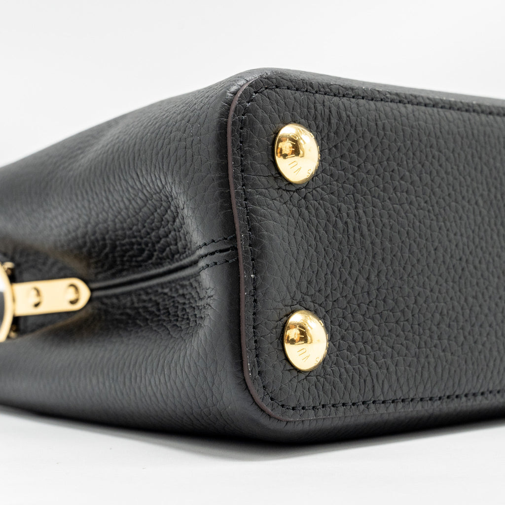 LOUIS VUITTON CAPUCINES BB CALFSKIN BLACK GHW
