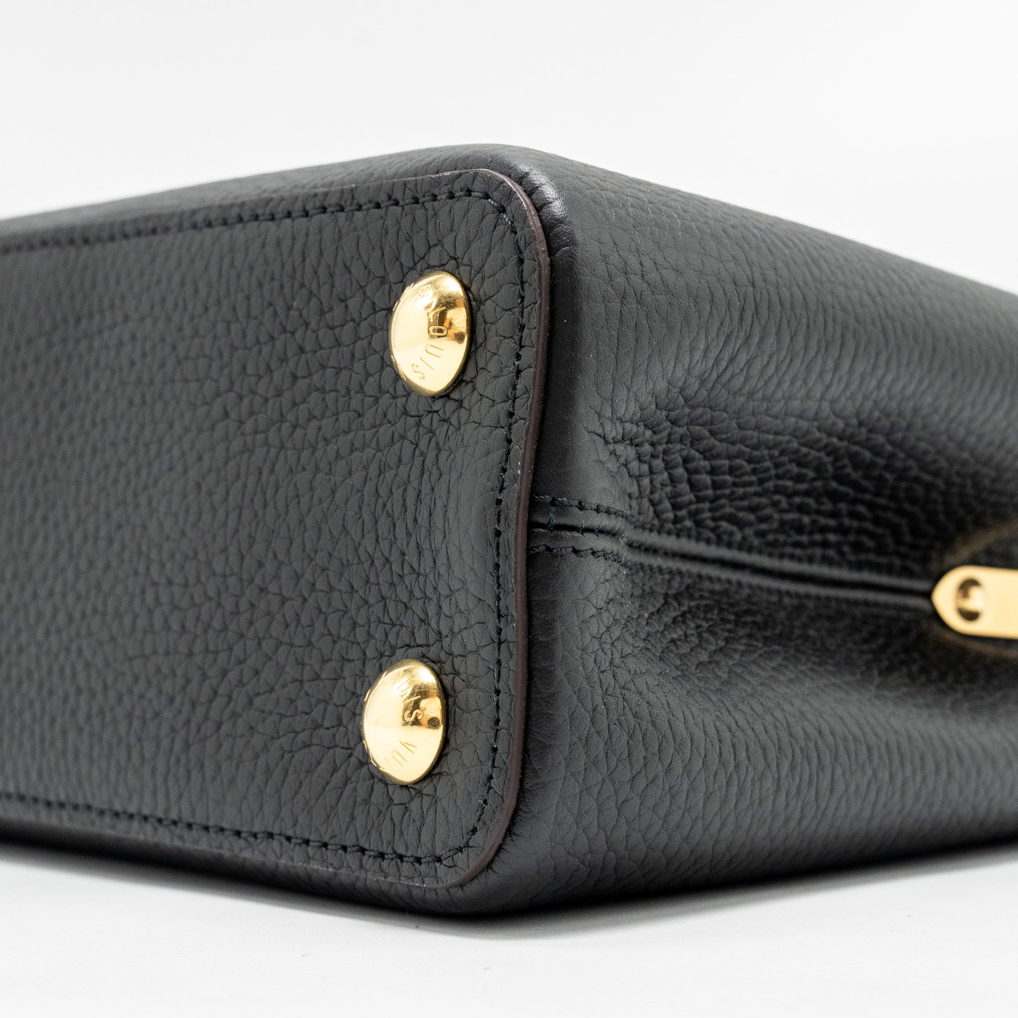 LOUIS VUITTON CAPUCINES BB CALFSKIN BLACK GHW
