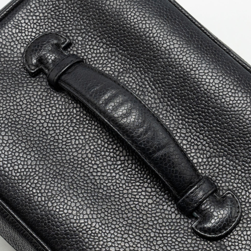 CHANEL VINTAGE VANITY CASE CAVIAR BLACK GHW