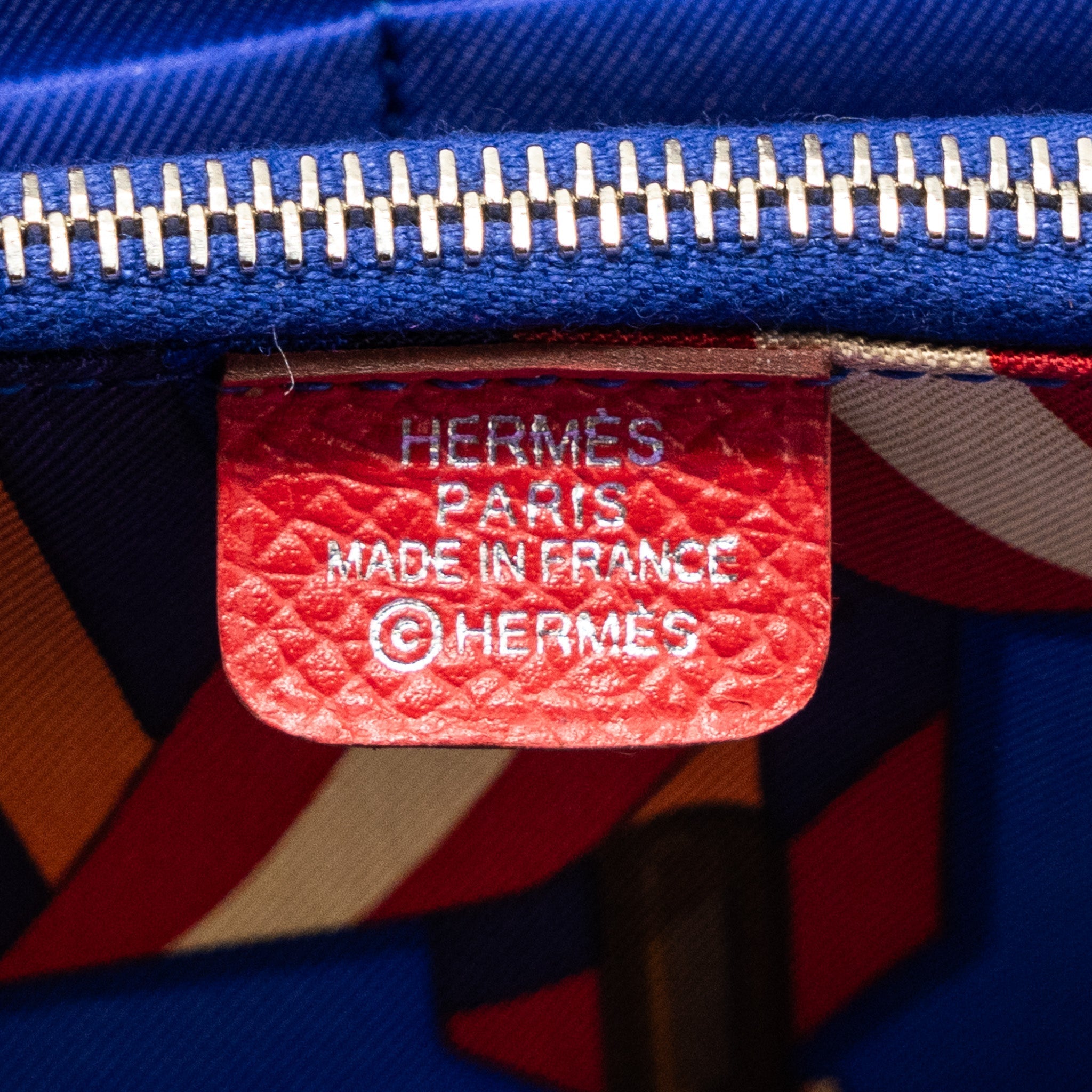 HERMES SILK IN LONG WALLET EPSOM RED SHW