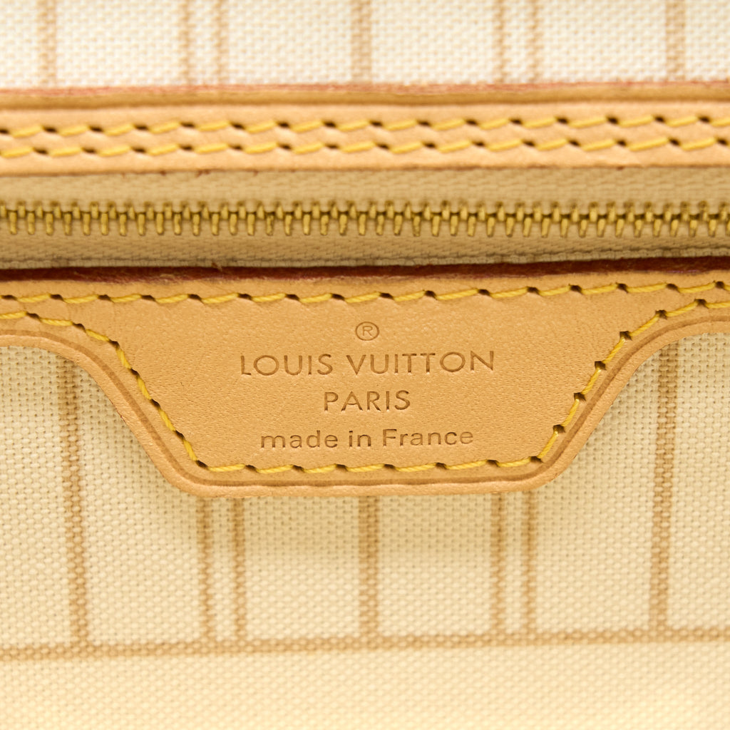 LOUIS VUITTON NEVERFULL MM DAMIER AZUR CANVAS GHW