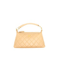 CHANEL VINTAGE QUILTED BEIGE SHOULDER BAG