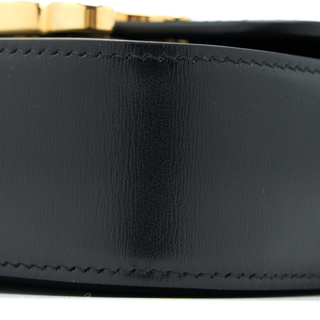 CELINE MINI TRIOMPHE IN SHINY CALFSKIN BLACK GHW