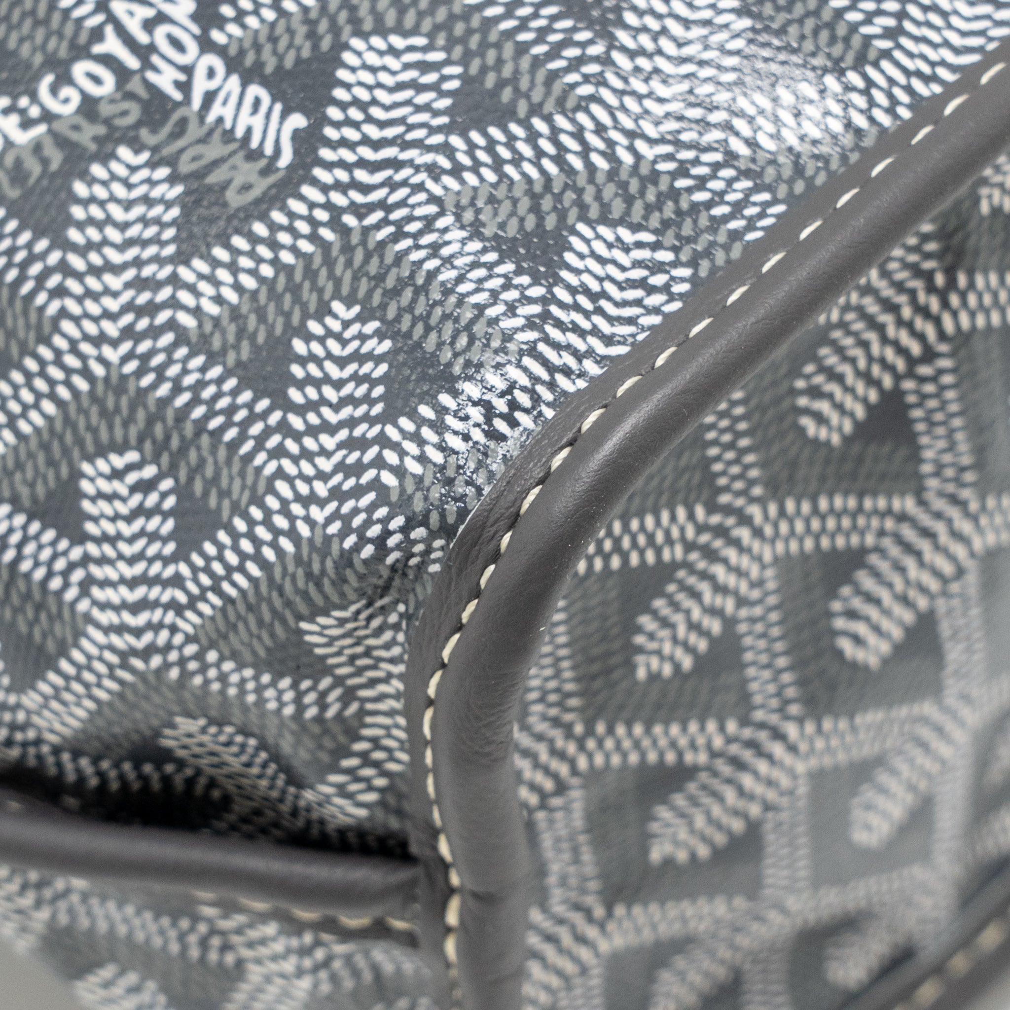GOYARD MINI ANJOU TOTE BAG GOYARDINE CANVAS GREY SHW
