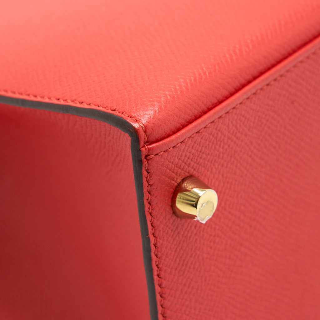 HERMES KELLY 28 ROUGE PIVOINE GHW