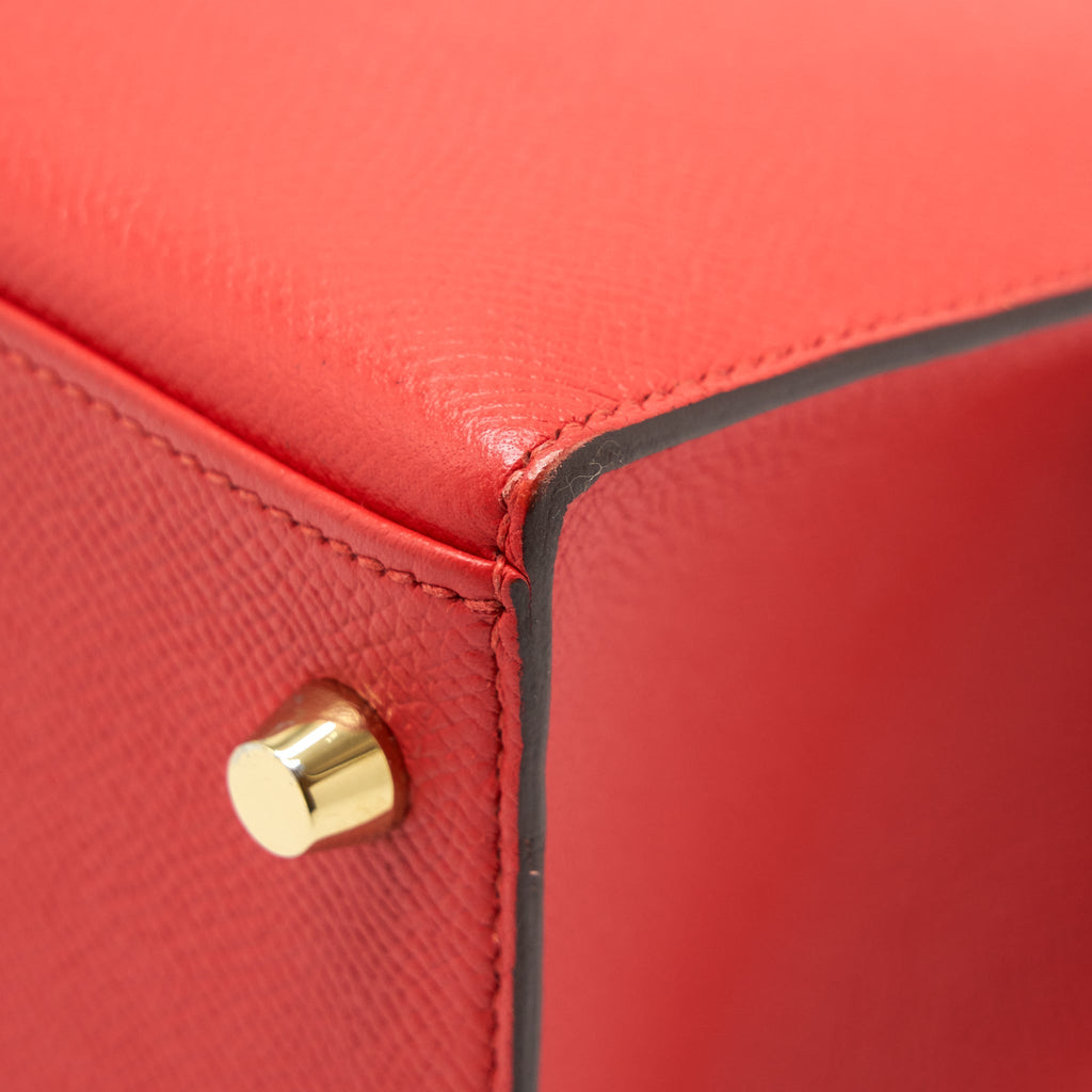 HERMES KELLY 28 ROUGE PIVOINE GHW