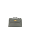 HERMES KELLY POCHETTE SWIFT 0L GRIS MEYER GHW