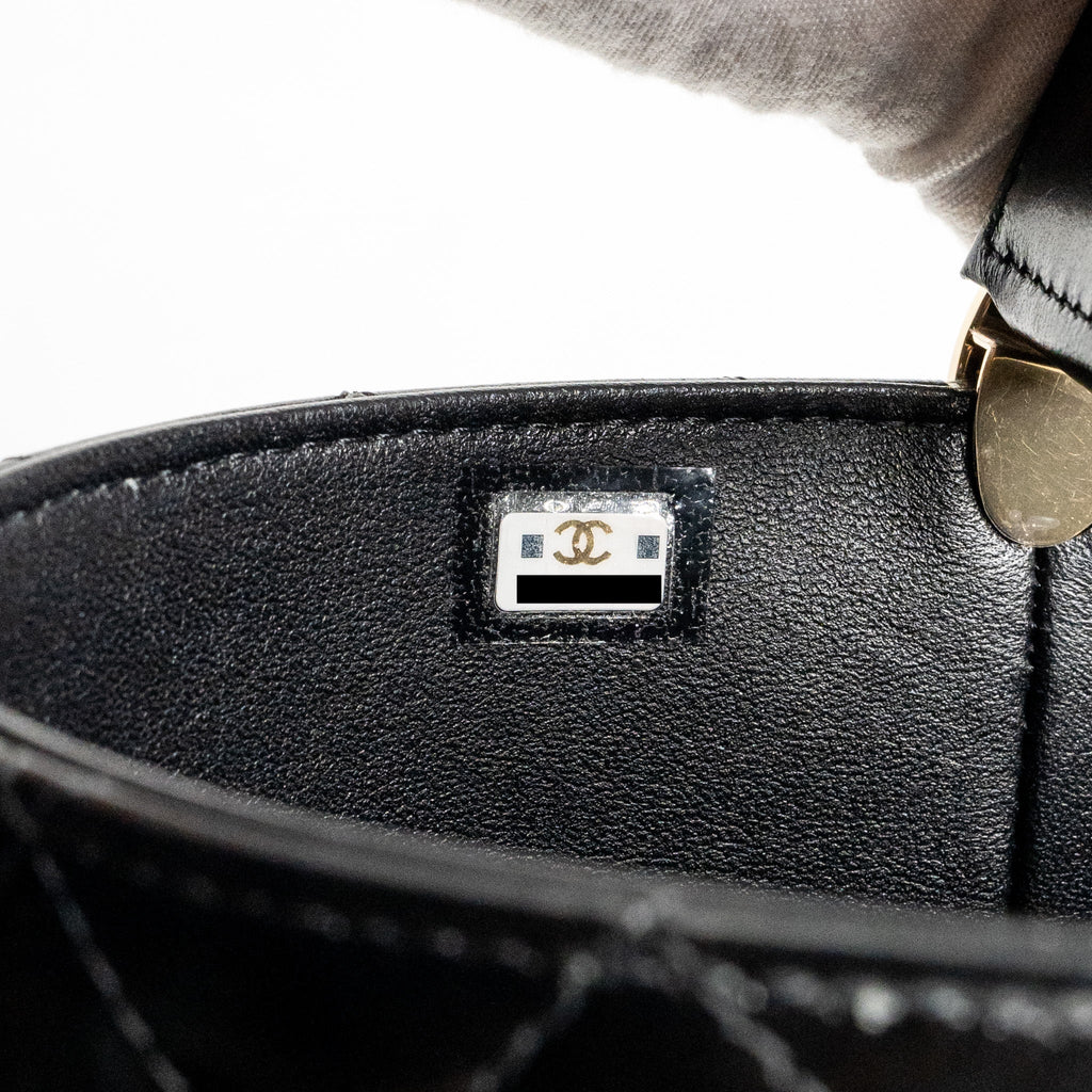 CHANEL PICNIC VANITY LAMBSKIN BLACK GHW (MICROCHIP)