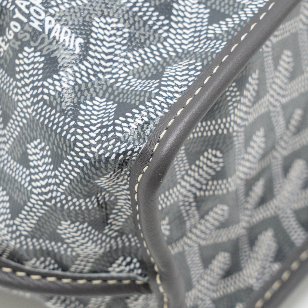 GOYARD MINI ANJOU TOTE BAG GOYARDINE CANVAS GREY SHW