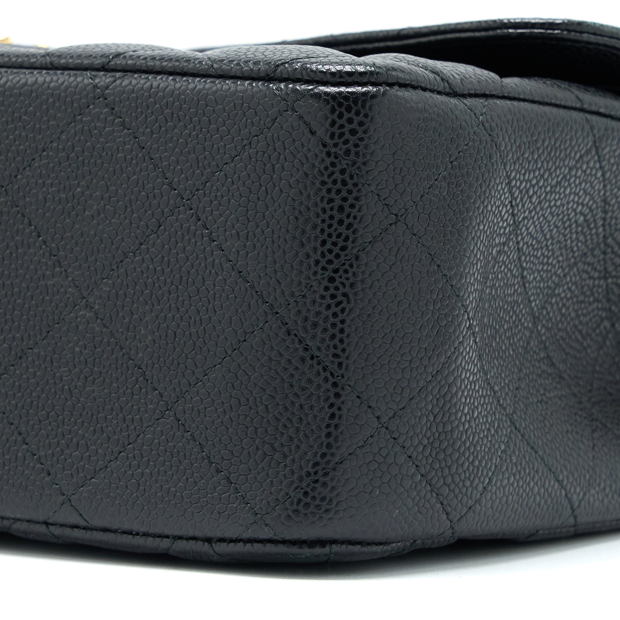 CHANEL JUMBO CLASSIC DOUBLE FLAP BAG CAVIAR BLACK GHW