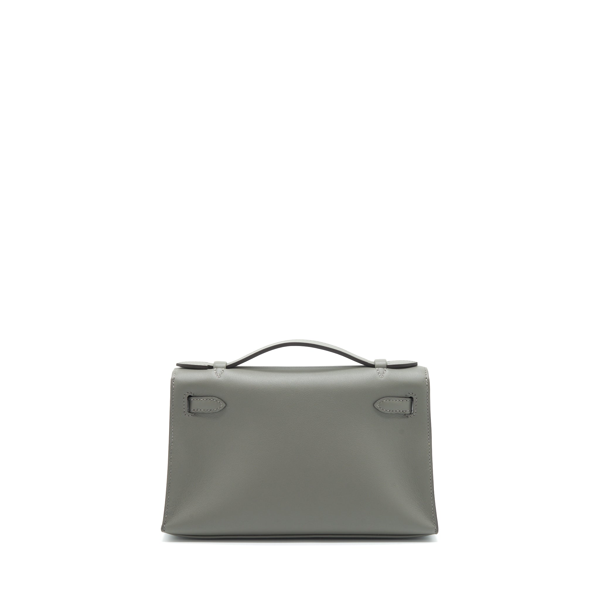 HERMES KELLY POCHETTE SWIFT 0L GRIS MEYER GHW