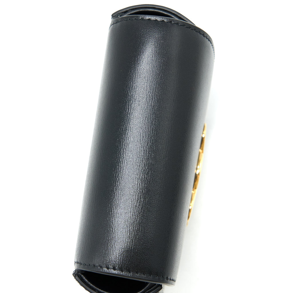 CELINE MINI TRIOMPHE IN SHINY CALFSKIN BLACK GHW