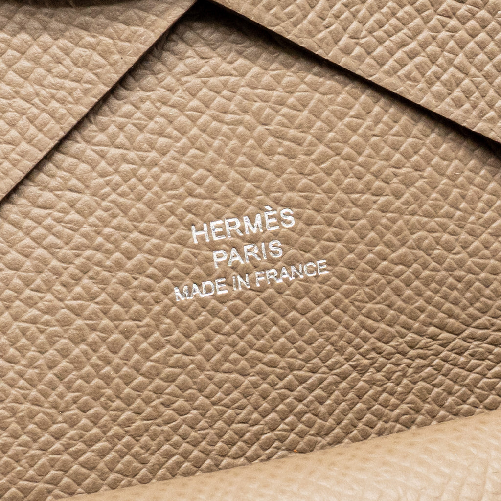 HERMES CALVI CARD HOLDER EPSOM ETOUPE SHW