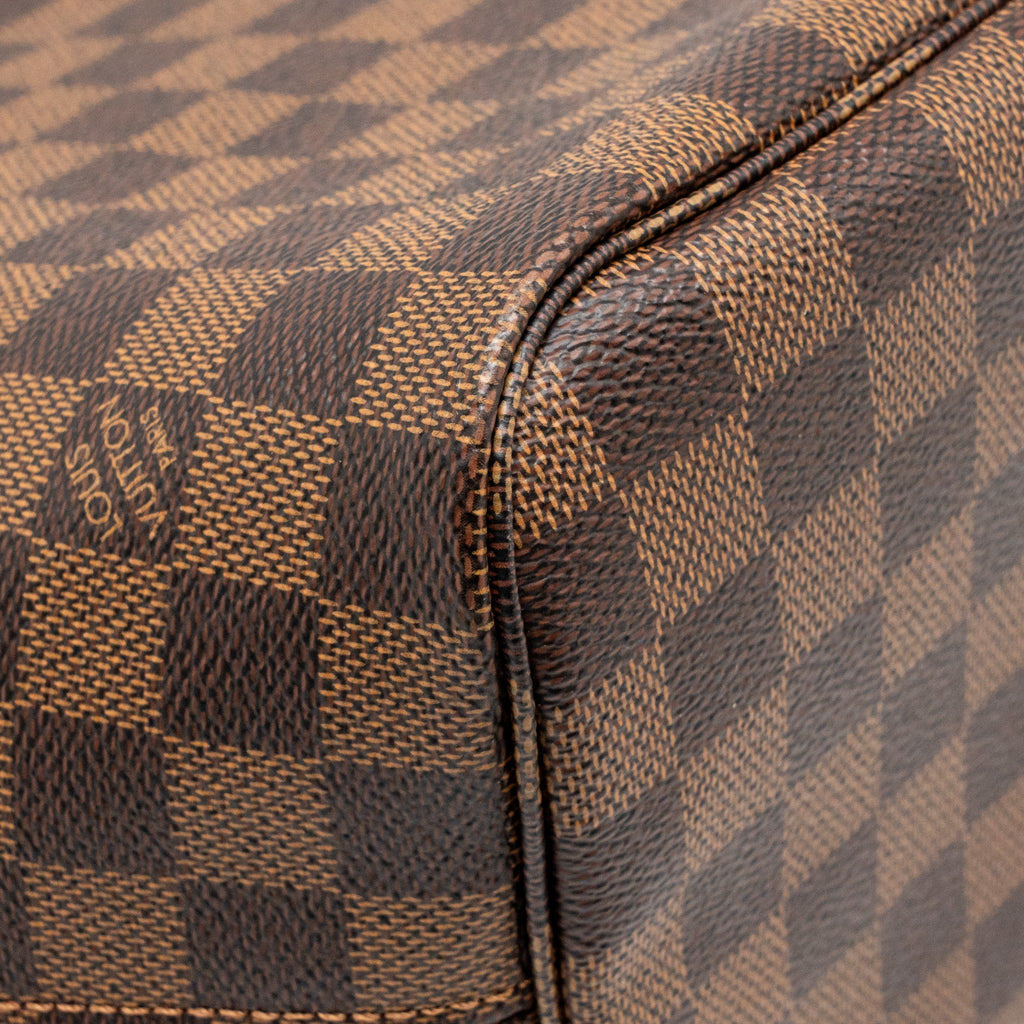LOUIS VUITTON NEVERFULL MM DAMIER EBENE CANVAS GHW