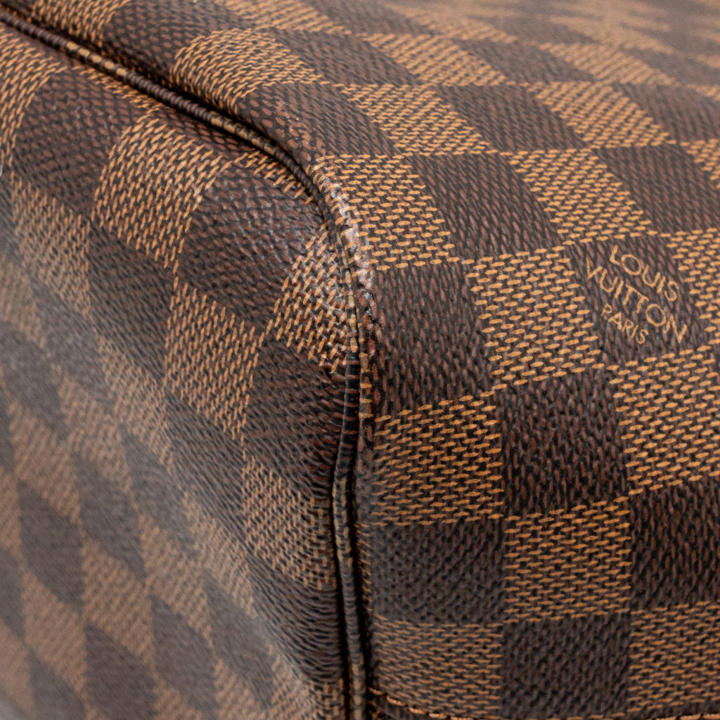 LOUIS VUITTON NEVERFULL MM DAMIER EBENE CANVAS GHW