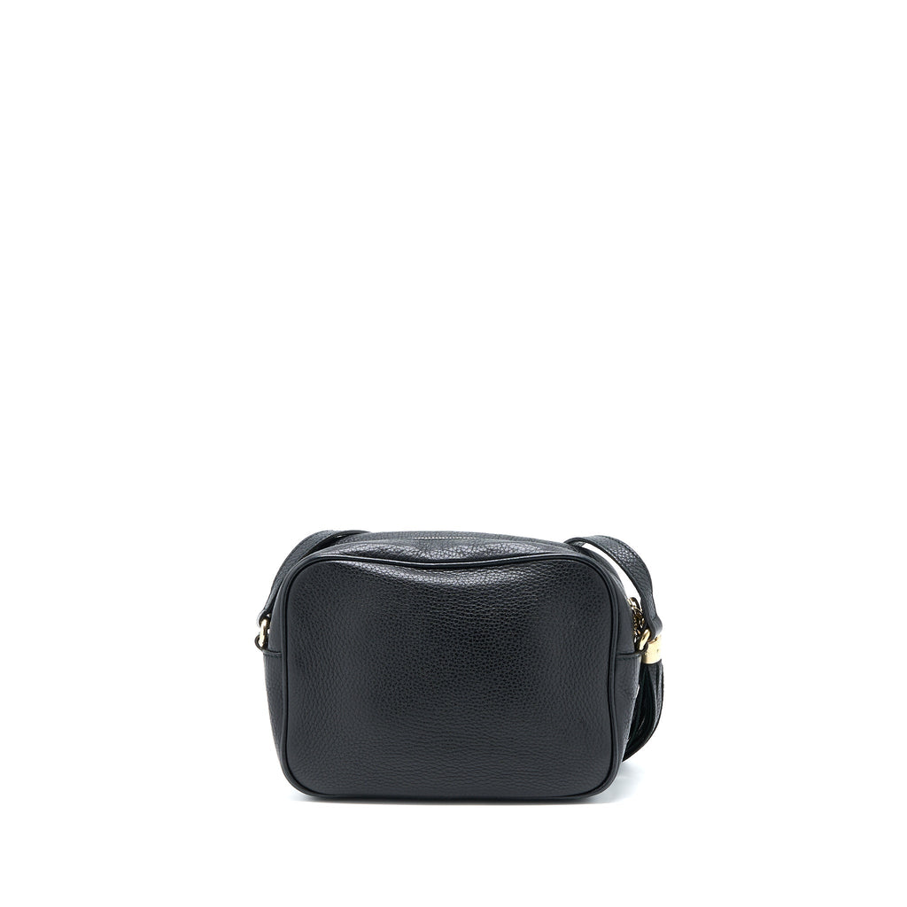 GUCCI SOHO DISCO CAMERA BAG CALFSKIN BLACK GHW