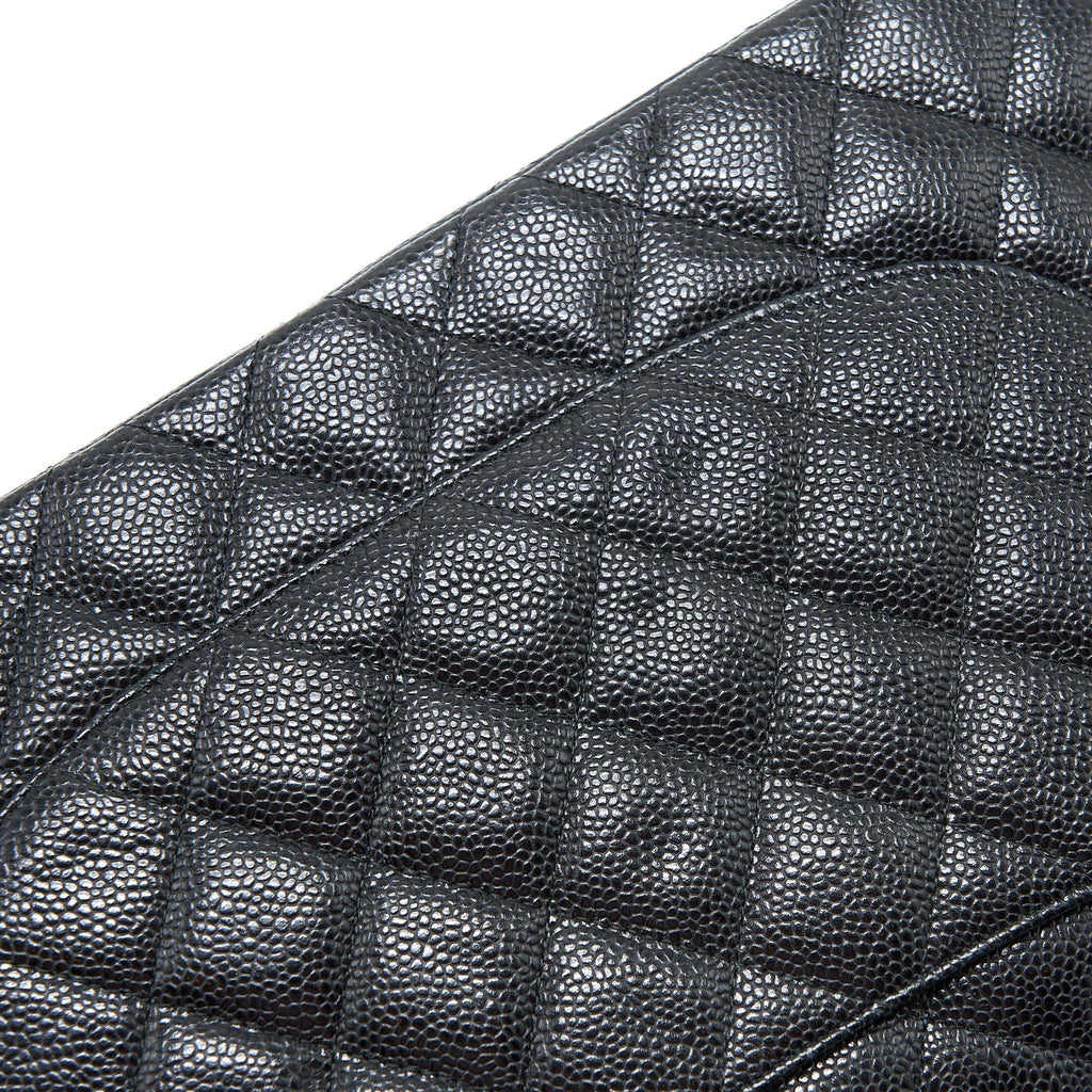 CHANEL JUMBO CLASSIC DOUBLE FLAP BAG CAVIAR BLACK GHW