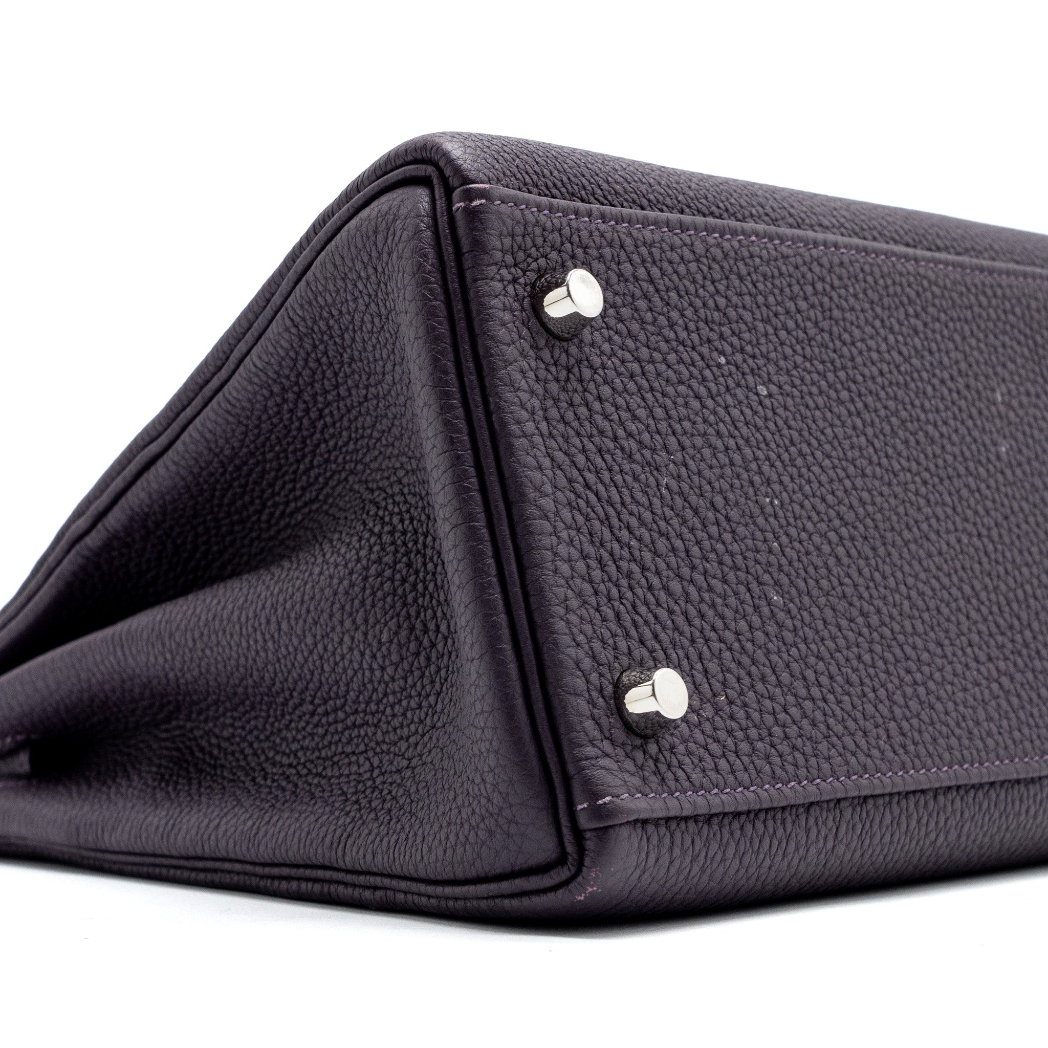 HERMES KELLY 28 ALLIGATOR/TOGO 59 RAISIN SHW