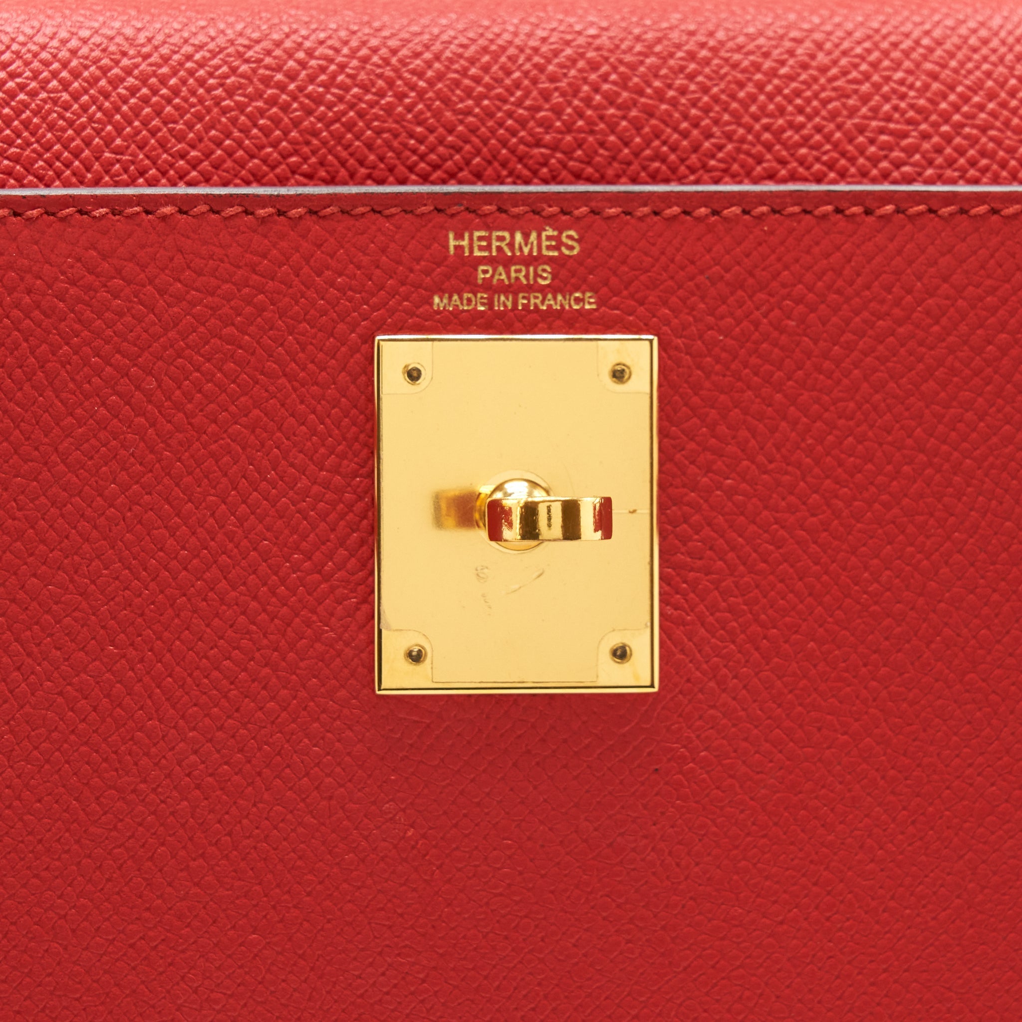 HERMES KELLY 28 ROUGE PIVOINE GHW