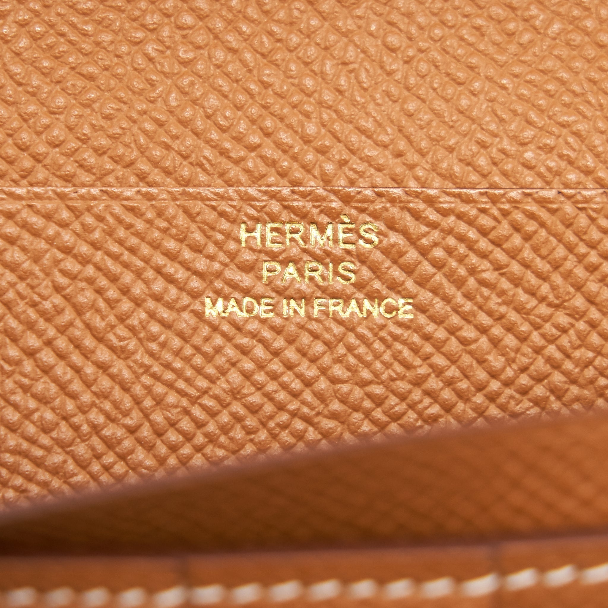 HERMES BEARN WALLET 37 GOLD WITH GHW