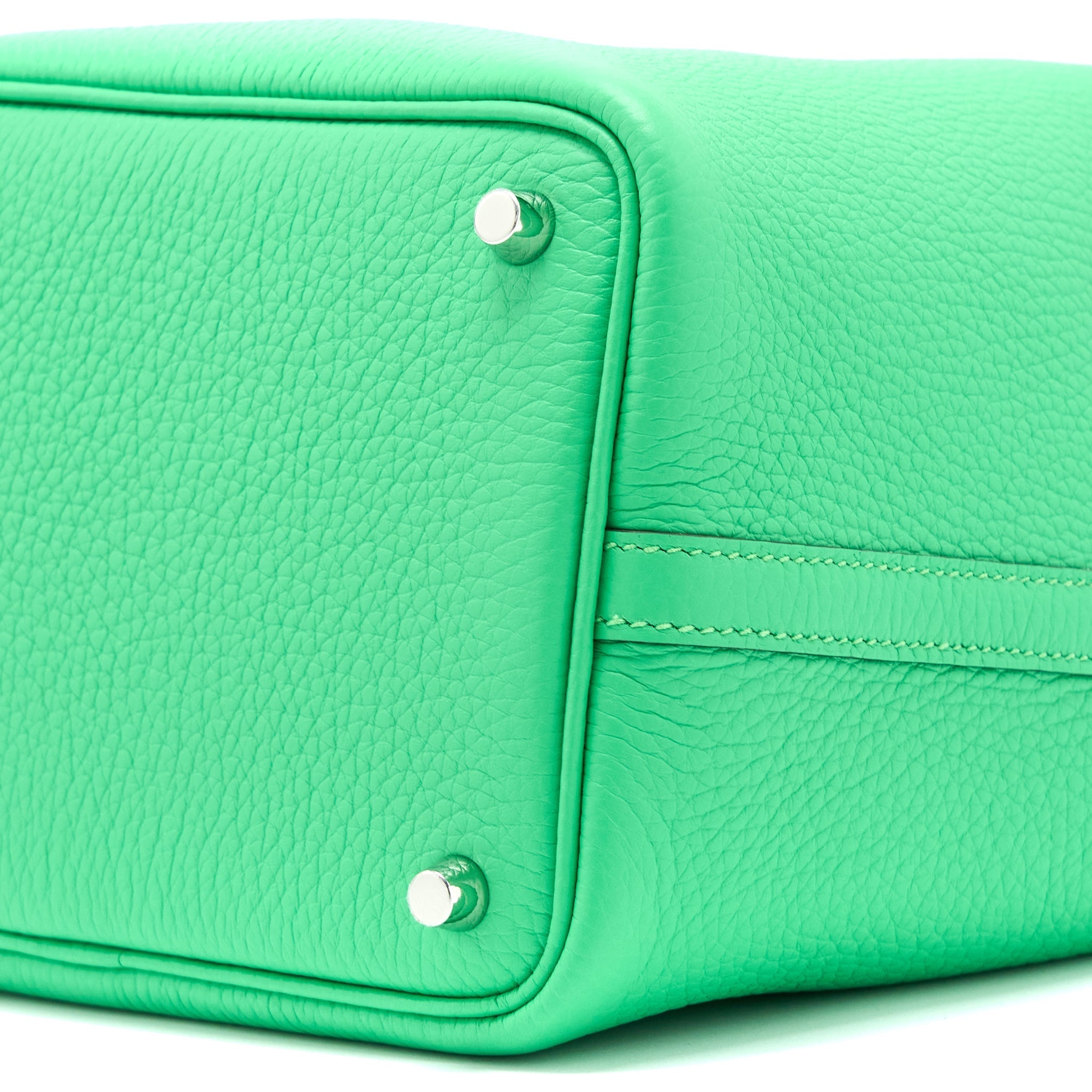 HERMES PICOTIN 18 LOCK BAG CLEMENCE VERT COMICS/BLEU FRIDA SHW