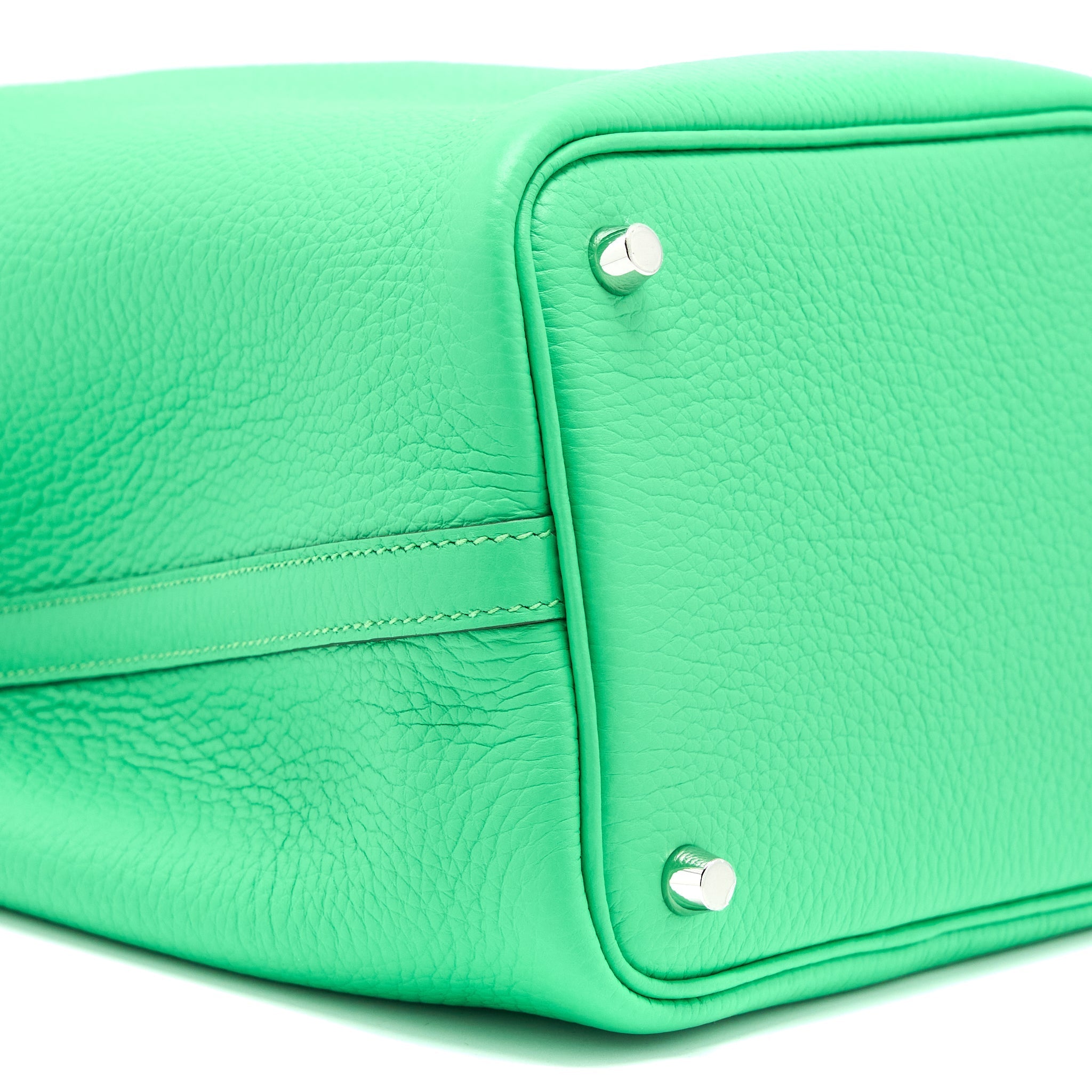 HERMES PICOTIN 18 LOCK BAG CLEMENCE VERT COMICS/BLEU FRIDA SHW