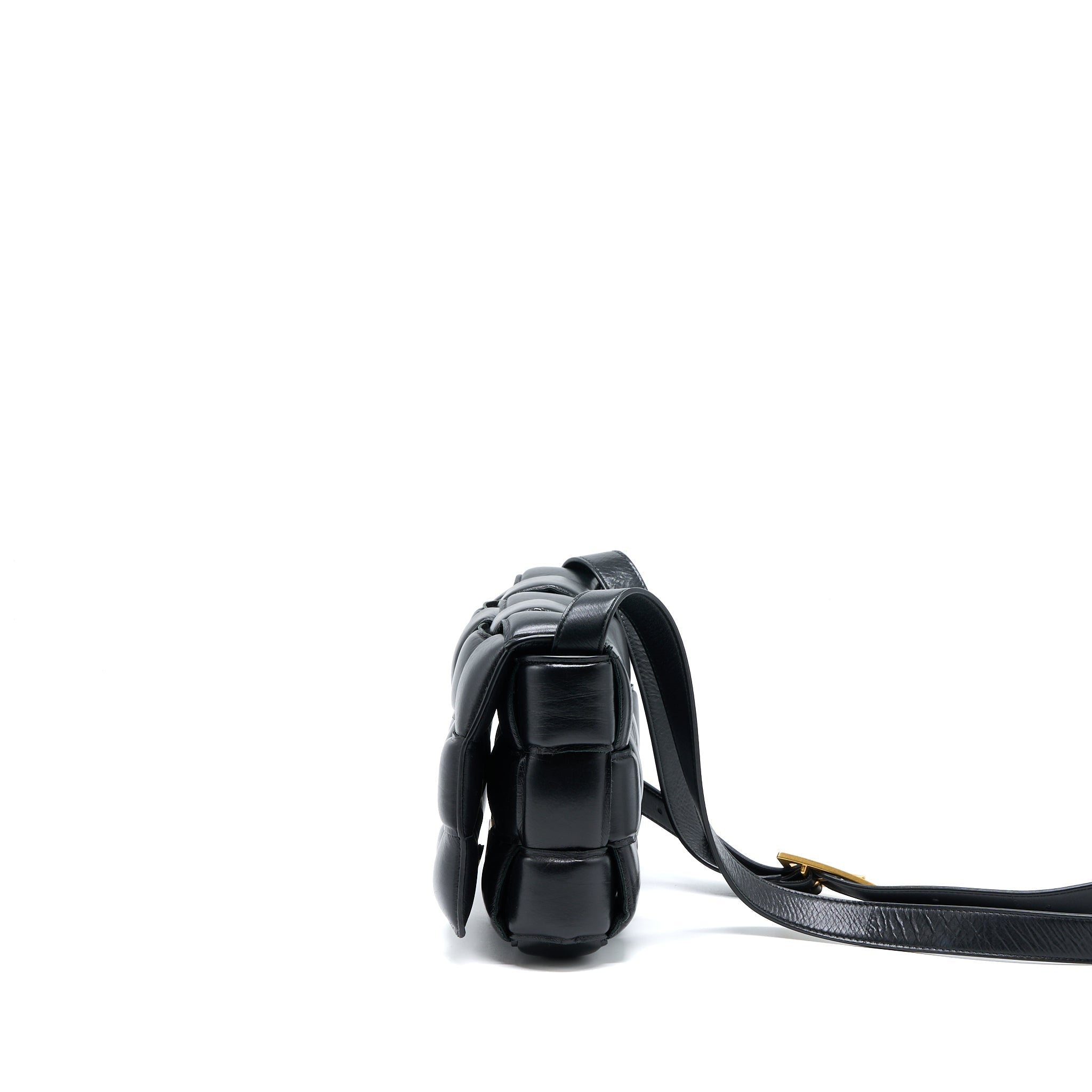 BOTTEGA VENETA PADDED CASSETTE BLACK GHW