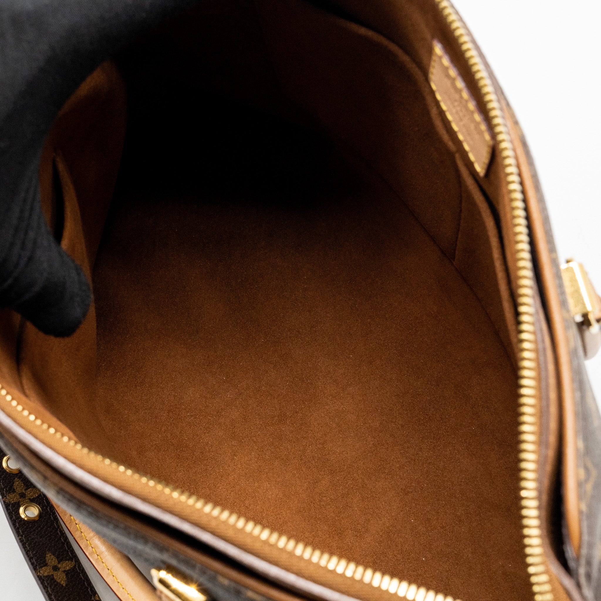 LOUIS VUITTON PALLAS TOTE BAG MONOGRAM CANVAS BROWN GHW